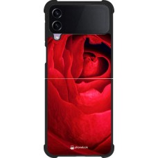 Coque Samsung Galaxy Z Flip3 5G - Silicone rigide noir Valentine 2022 Rose