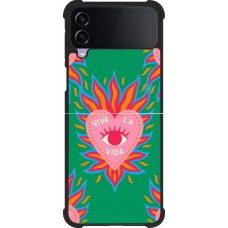 Coque Samsung Galaxy Z Flip3 5G - Silicone rigide noir Viva la vida 2026