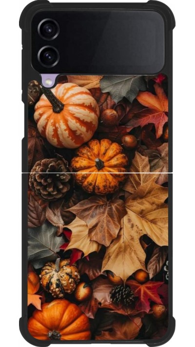 Samsung Galaxy Z Flip4 Case Hülle - Silikon schwarz Autumn 25 Pumpkin