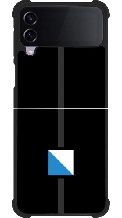 Coque Samsung Galaxy Z Flip4 - Silicone rigide noir Canton ZH noir