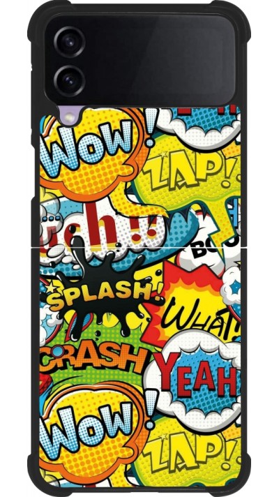 Coque Samsung Galaxy Z Flip4 - Silicone rigide noir Cartoons slogans