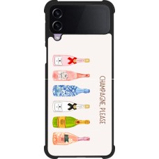 Coque Samsung Galaxy Z Flip4 - Silicone rigide noir Champagne Please