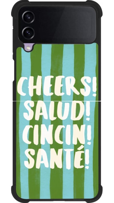Coque Samsung Galaxy Z Flip4 - Silicone rigide noir Cheers 2026