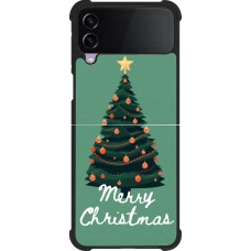 Coque Samsung Galaxy Z Flip4 - Silicone rigide noir Christmas 25 Xmas Tree