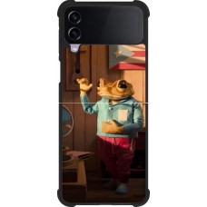 Coque Samsung Galaxy Z Flip4 - Silicone rigide noir Dancing frog DTMF