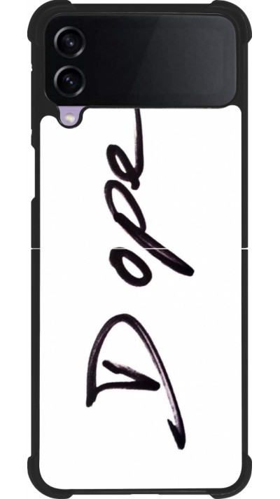 Coque Samsung Galaxy Z Flip4 - Silicone rigide noir Dope