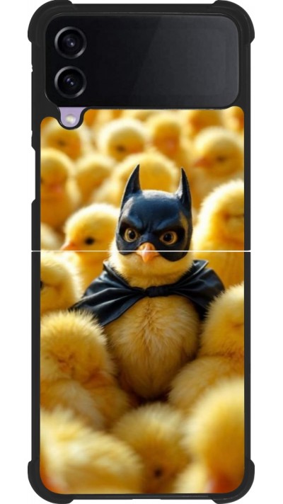 Coque Samsung Galaxy Z Flip4 - Silicone rigide noir Easter 2026 Chicken Batman