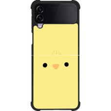 Coque Samsung Galaxy Z Flip4 - Silicone rigide noir Easter 2026 Little chicken
