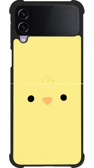 Coque Samsung Galaxy Z Flip4 - Silicone rigide noir Easter 2026 Little chicken