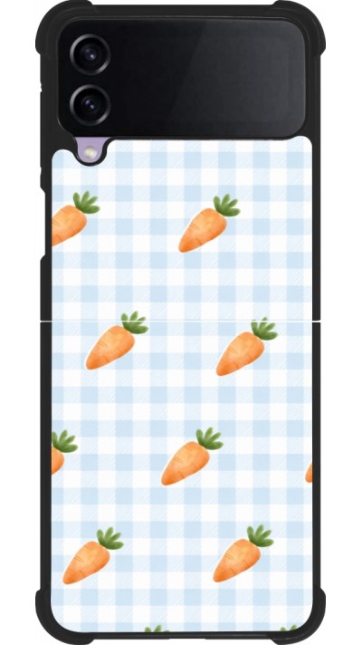 Coque Samsung Galaxy Z Flip4 - Silicone rigide noir Easter 2026 Pattern carrots