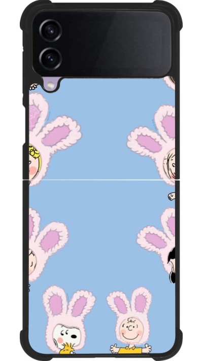 Coque Samsung Galaxy Z Flip4 - Silicone rigide noir Easter 2026 Snoopy