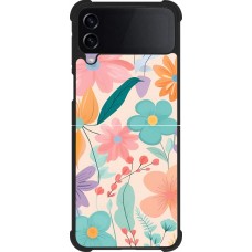 Coque Samsung Galaxy Z Flip4 - Silicone rigide noir Easter 2024 spring flowers