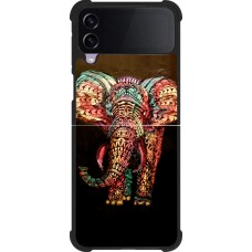 Coque Samsung Galaxy Z Flip4 - Silicone rigide noir Elephant 02