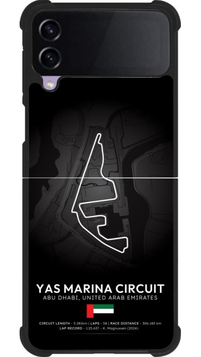 Coque Samsung Galaxy Z Flip4 - Silicone rigide noir F1 Track 2025 Abu Dhabi