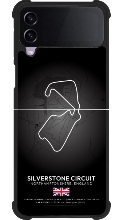 Coque Samsung Galaxy Z Flip4 - Silicone rigide noir F1 Track 2025 Great Britan