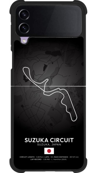 Coque Samsung Galaxy Z Flip4 - Silicone rigide noir F1 Track 2025 Japan