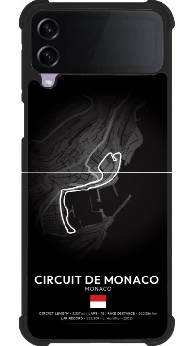 Coque Samsung Galaxy Z Flip4 - Silicone rigide noir F1 Track 2025 Monaco