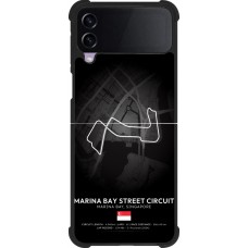 Coque Samsung Galaxy Z Flip4 - Silicone rigide noir F1 Track 2025 Singapore