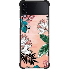 Coque Samsung Galaxy Z Flip4 - Silicone rigide noir Flowers Artprint
