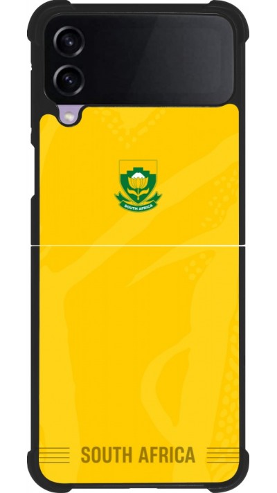 Coque Samsung Galaxy Z Flip4 - Silicone rigide noir Maillot de football Afrique du Sud 2026 personnalisable