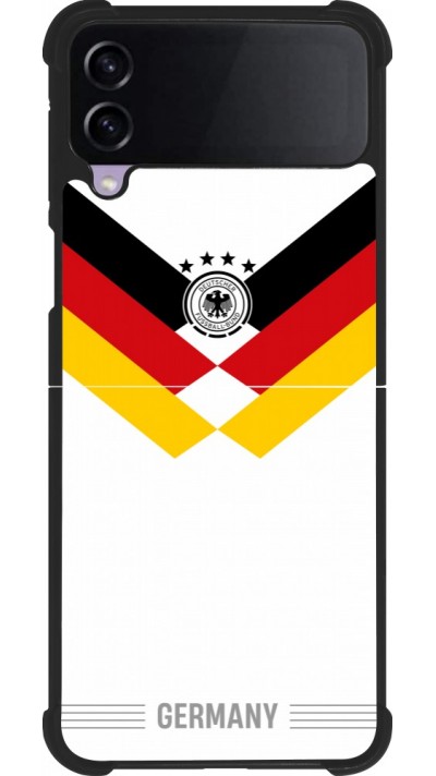 Coque Samsung Galaxy Z Flip4 - Silicone rigide noir Maillot de football Allemagne 2026 personnalisable