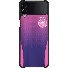 Coque Samsung Galaxy Z Flip4 - Silicone rigide noir Maillot de football Allemagne Extérieur personnalisable