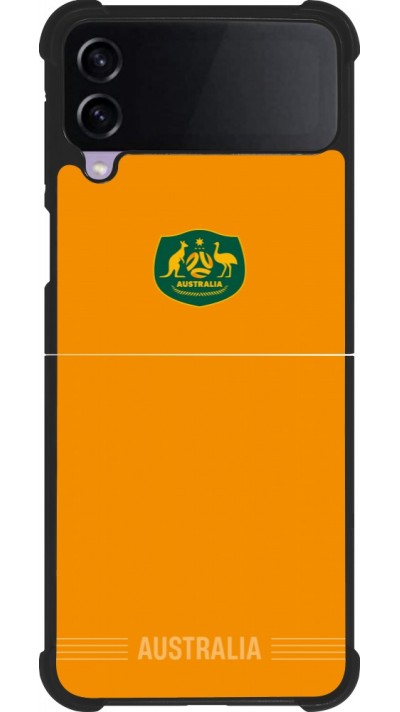 Coque Samsung Galaxy Z Flip4 - Silicone rigide noir Maillot de football Australie 2026 personnalisable