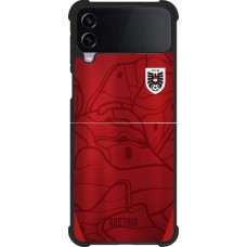 Coque Samsung Galaxy Z Flip4 - Silicone rigide noir Maillot de football Autriche personnalisable