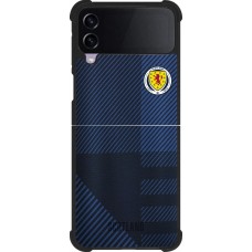 Coque Samsung Galaxy Z Flip4 - Silicone rigide noir Maillot de football Ecosse personnalisable