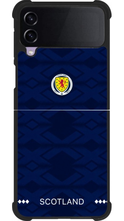 Coque Samsung Galaxy Z Flip4 - Silicone rigide noir Maillot de football Ecosse 2026 personnalisable