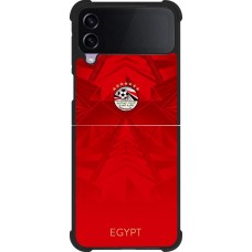 Coque Samsung Galaxy Z Flip4 - Silicone rigide noir Maillot de football Égypte 2026 personnalisable