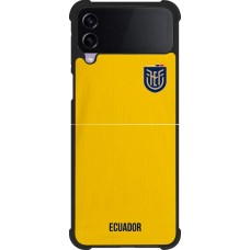 Coque Samsung Galaxy Z Flip4 - Silicone rigide noir Maillot de football Equateur 2022