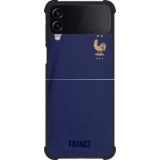 Coque Samsung Galaxy Z Flip4 - Silicone rigide noir Maillot de football France 2022 personnalisable