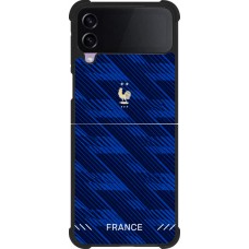 Coque Samsung Galaxy Z Flip4 - Silicone rigide noir Maillot de football France 2026 personnalisable