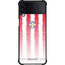 Coque Samsung Galaxy Z Flip4 - Silicone rigide noir Maillot de football Paraguay 2026 personnalisable
