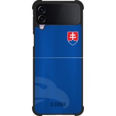 Coque Samsung Galaxy Z Flip4 - Silicone rigide noir Maillot de football Slovaquie