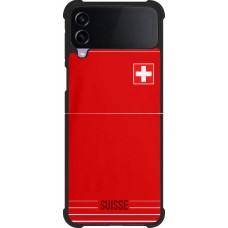 Samsung Galaxy Z Flip4 Case Hülle - Silikon schwarz Football shirt Switzerland 2022