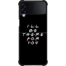 Coque Samsung Galaxy Z Flip4 - Silicone rigide noir Friends Be there for you