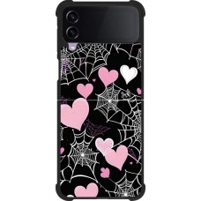 Coque Samsung Galaxy Z Flip4 - Silicone rigide noir Halloween 2024 girly