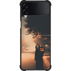 Coque Samsung Galaxy Z Flip4 - Silicone rigide noir Halloween 2025 Scream