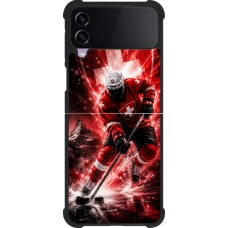 Coque Samsung Galaxy Z Flip4 - Silicone rigide noir Hockey World Championship Player