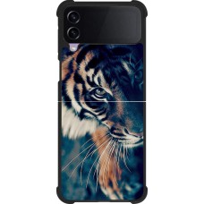 Coque Samsung Galaxy Z Flip4 - Silicone rigide noir Incredible Lion