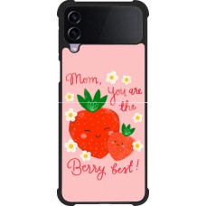 Coque Samsung Galaxy Z Flip4 - Silicone rigide noir Mom 2026 Berry best