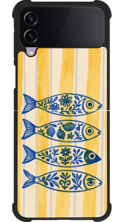 Coque Samsung Galaxy Z Flip4 - Silicone rigide noir Portuguese fish 2026