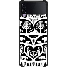 Coque Samsung Galaxy Z Flip4 - Silicone rigide noir Poya Suisse 2 noir