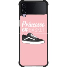 Coque Samsung Galaxy Z Flip4 - Silicone rigide noir princesse en basket