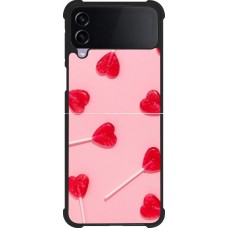 Coque Samsung Galaxy Z Flip4 - Silicone rigide noir Saint Valentines Day 26 Lollipop