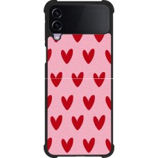 Coque Samsung Galaxy Z Flip4 - Silicone rigide noir Saint Valentines Day 26 Pattern heart