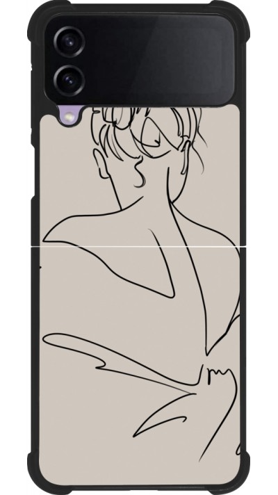 Coque Samsung Galaxy Z Flip4 - Silicone rigide noir Salnikova 05