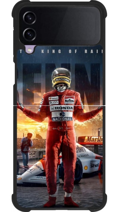 Coque Samsung Galaxy Z Flip4 - Silicone rigide noir Senna The King of Rain